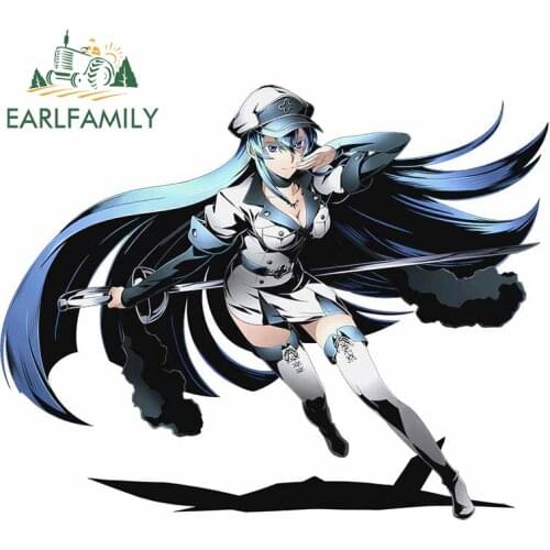 EARLFAMILY 13cm x 10.4cm for Akame Ga KILL Vinyl Car Stickers Anime DIY Personality Decoration Windshield Windows Decal