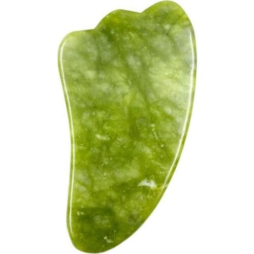 Gua Sha Board Gouache Scraper with Box Natural Jade Stone Gouache Massager Guasha Scraping Face Skin Care Tools