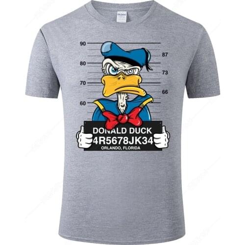 Hot Sale Donald Duck Funny T Shirt Summer Cotton Print T-shirt Men Women Tops Short Sleeve Cool Tee Streetwear Clothing J103