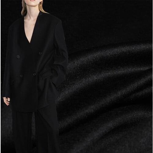 Red Raspberry Black Cashmere High Quality Gloss Wool Garment Materials Suits Overcoating DIY Sewing Cloth Fabrics Freeshippingg