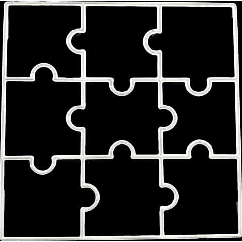 Metal Big puzzle paper die cutting dies for Scrapbooking/DIY Easter wedding Halloween Easter card
