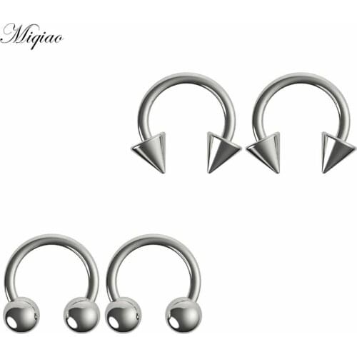 Miqiao 1pcs New Product Personality C-type Titanium Alloy Multifunctional Nose Ring Earrings Breast Ring Body Piercing Jewelry