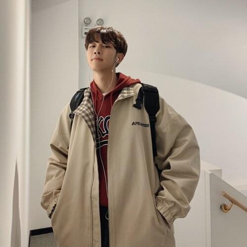 Mens jacket 2020 spring autumn models Korean style trend student handsome loose jacket Hong Kong fashion brand outer clothes