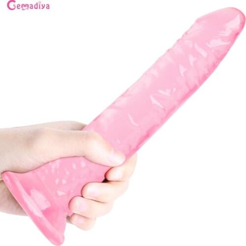 Soft Silicone Jelly Dildo Vibrator Realistic Dildo Anal Strong Suction Cup Strap on Big Dildo Pussy Stimulator Sex Toy for Women
