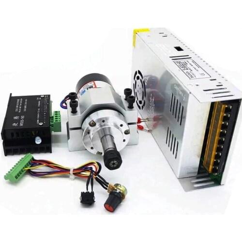 ICROATO 400W Brushless Spindle kits 4 sets with mach3 Speed Control Driver DC 400W ER11 PCB For Milling Drilling