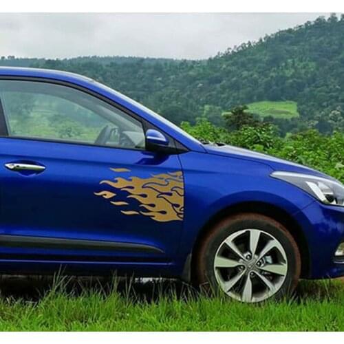 Flaming Fast Pattern Decal Car Graphics Art Car Door Decor Stickers Gold flame Wallpapers L1189