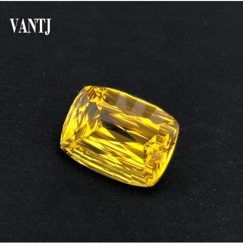 VANTJ Natural Citrine Loose Gemstone Cushion Bird nest Cut for Silver Gold Mounting DIY Decoration Jewelry Accessories Gifts