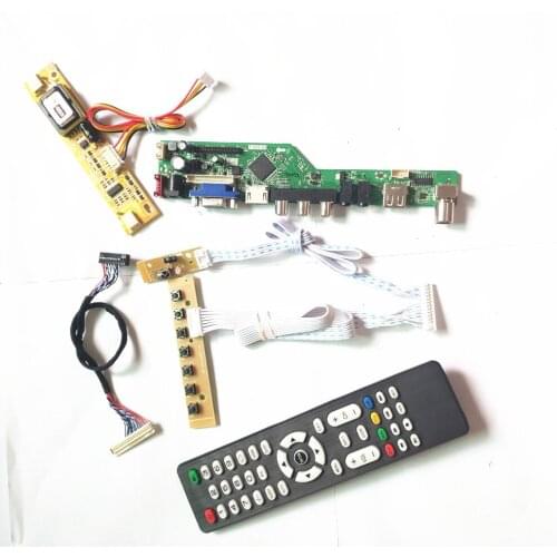 For LM185WH1-TLD5/TLE1/TLE3 T.V53 controller board Remote+Inverter+keyboard VGA HDMI-Compatible AV USB LCD 2CCFL 30Pin LVDS