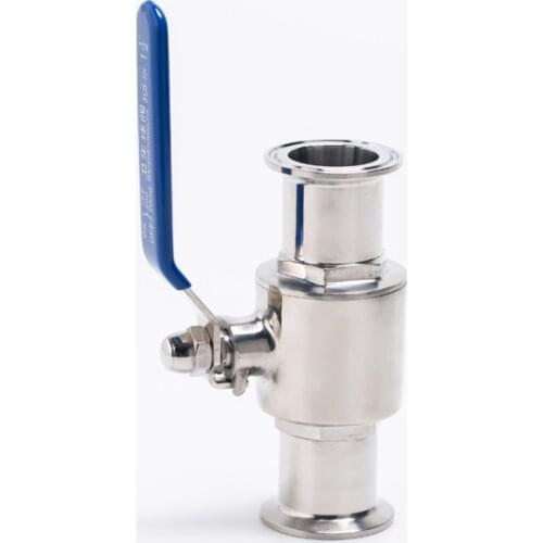 3/4" 19mm 304 Stainless Steel Sanitary Ball Valve Tri Clamp Ferrule Type Ball Valve For Homebrew Diary Product