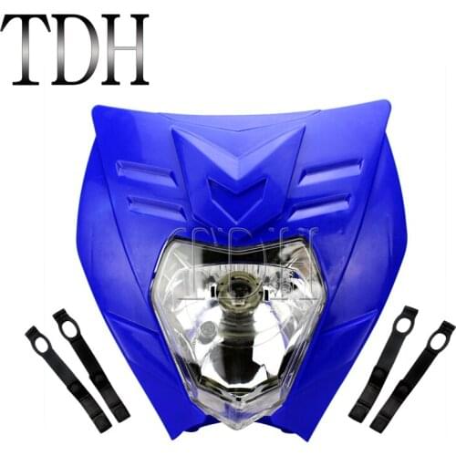Blue Dirt Pit Bike Motorcycles Headlight Headlamp for KLX XR CRF DRZ KLX KLR Naked Bike Head Light Front Lamp