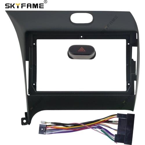 SKYFAME Car Fascia frame cable For KIA K3 2013-2018 LHD Android big Screen Audio Dash Panel Frame Fascia