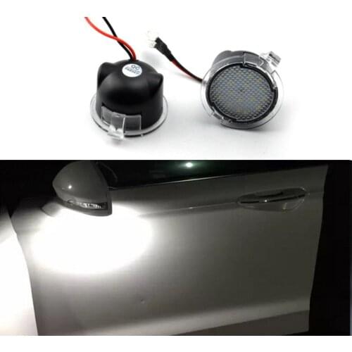 2pcs Ford LED Side Mirror Puddle Light For Edge Mondeo Fusion Gen Flex Everest Taurus F150 Mustang C-Max Focus Kuga Escape S-Max