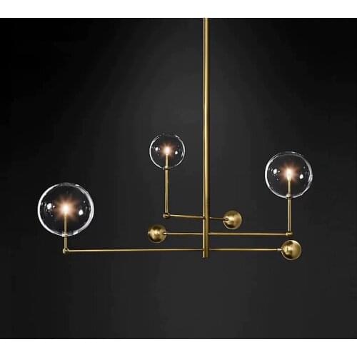 ZuuuVny Postmodern LED chandelier ceiling living room hanging home fixtures Nordic dining room pendant lamps Glass ball lighting