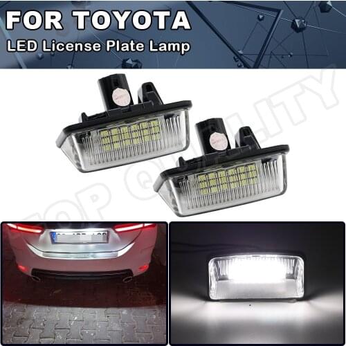 LED License Number Plate Light Lamp For Toyota Crown 2003-2009 Caldina Corolla Sprinter Majesta Starlet EP91 Alphard Wish Estima