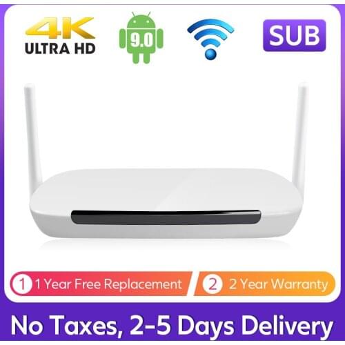 Leadcool Q9 SUB TV Box 4K Android 9.0 S905W Quad Core Support 2.4G Wifi 100M LAN Set top Box Android Smart TV Box