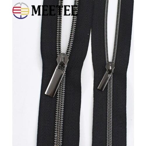 10M Gunblack Teeth 5# Nylon Zipper for Sewing DIY Clothes Open-end Zippers Bag Pocket Zips Coat Garment Accessories