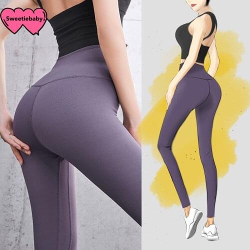 Workout Gym Yoga Tights Women High Waist Fitness Sport Leggings Non See Through Femme High Quality Waist Fitness Sport Leggings