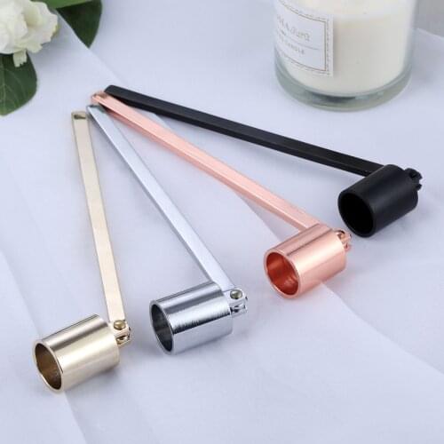 1Pc Oil Lamp Trimmer Cutter Craft Bell Shape Candle Snuffer Stainless Steel Home Banquet Candle Extinguisher Candle Accessories