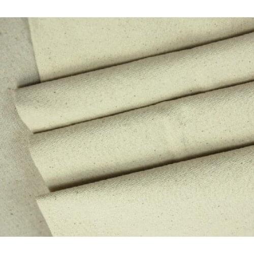100% cotton fabric canvas crude fabric 350g/yard 150CM Natural pure white Thicken for bed sheets tablecloths lining DIY handmade