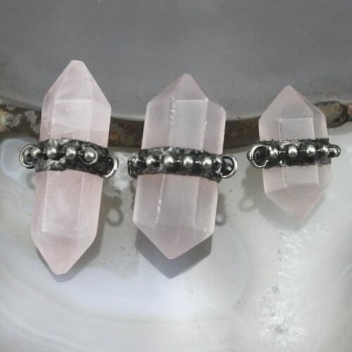 15-30mm 10pcs/lot Natural stone connector, plating stone charm jewelry, fashion stone connector component