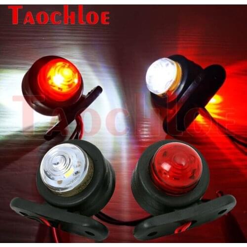 2Pcs 12V 24V LED Parking Lights Truck Side Marker Signal Lamp Trailer Tractor Rear Position Light Red White