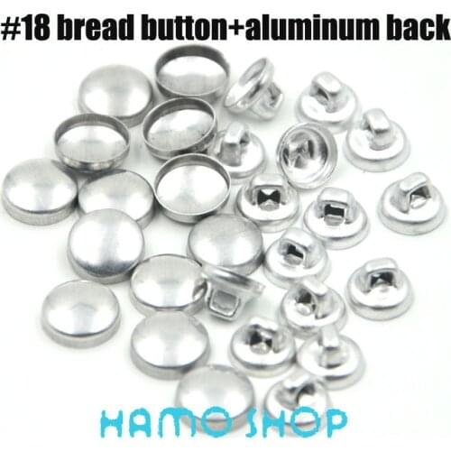 200 Sets/lot #18 Round Fabric Covered Cloth Button Cover Metal Jewelry Accessories for 1.05cm /10.5mm Handmade DIY Free Shipping