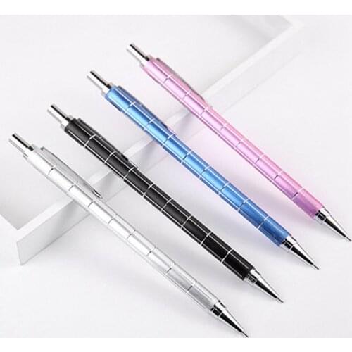 4PCS 0.5mm Metal Mechanical Pencil Press Automatic Pens for Writing Drawing Stationery School Office Supplies