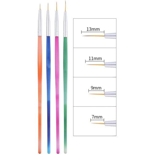 4Pcs Nail Tools Nail Brush Dotting Painting Drawing Pen Nail Art Brush Gel Polish Brushes Tools Gel Painting Pen
