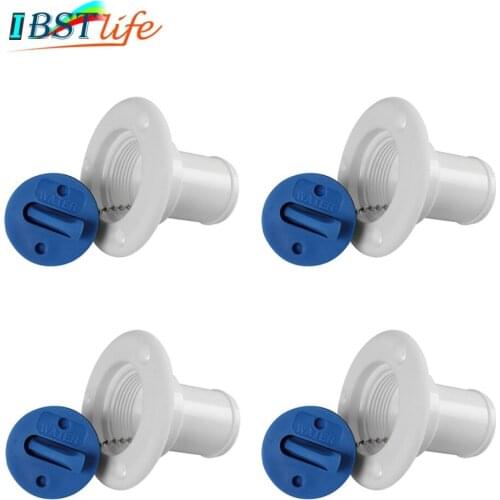 4PCS Nylon Plastic UV stabilized Marine hardware Deck Filler of WATER 38mm Socket boat Motorhome yacht Caravans camper