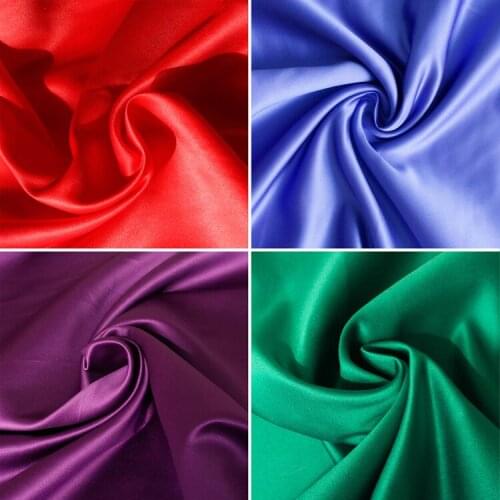 High quality Satin fabric silk cloth 150*100cm DIY for interlining home dress curtain wedding party decoration sewing background
