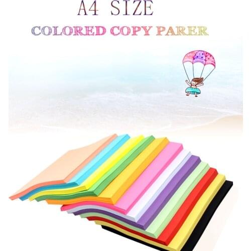 100 Sheet A4 Colorful Copy Paper 80G 20 Colors Can Choose for DIY Handmade Office