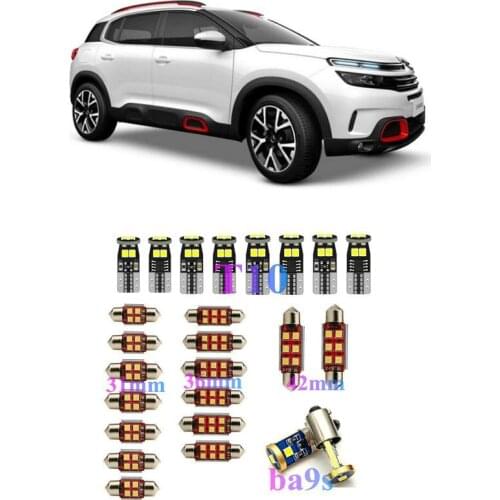 Interior LED Lights Replacement for citroen c4 c5 c3 C1 C2 C6 C8 BERLINGO C-CROSSER C-ELYSEE Accessories Package Kit WHITE