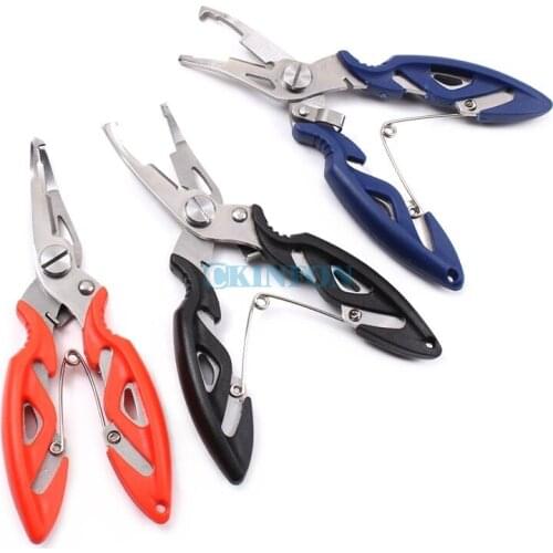 DHL 50PCS 3 Colors Curved Mouth Fishing Pliers Mini Multi-function Pincers
