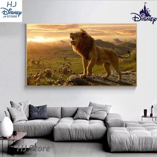 Disney Classic Moive The Lion King Animals Canvas Painting On Wall Poster And Print Lions Pictures for Room Home Decoration Gift