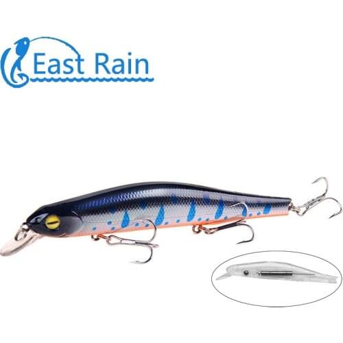 East Rain 12.5cm 17.7g Fishing Lures 3D Eyes Laser Minnow Hard Bait Professional Crankbait Wobbler Pesca Isca Free shipping
