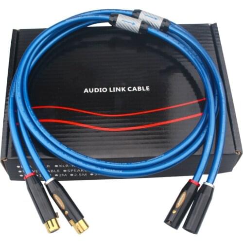 HiFi Audio XLR Balanced Cable OCC Square Core Copper Wire 3 Pin XLR Male To Female Plug