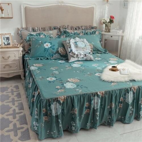 Cotton Bed Skirt Princess Bed Bed Apron Cover Pure Cotton Bedspread Skirt Mattress Cover