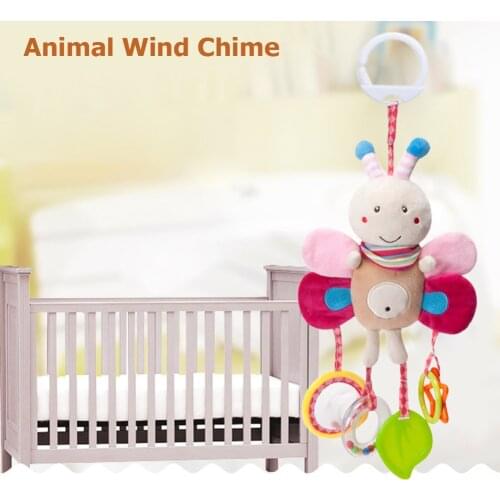 Plush Animal Hand Bell Teethe Rattle Toy Rattle Gift Baby Early Educational Doll Newborn Baby Educational Soft Bed Bell