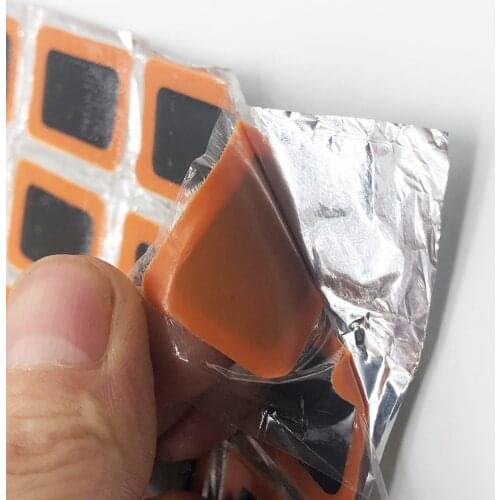 48PCS Rubber Bicycle Tire Patch Cycle Repair Tools 25mm Round/Square Bicycle Tire Patch Cycling Bike Tyre Inner Tube Puncture