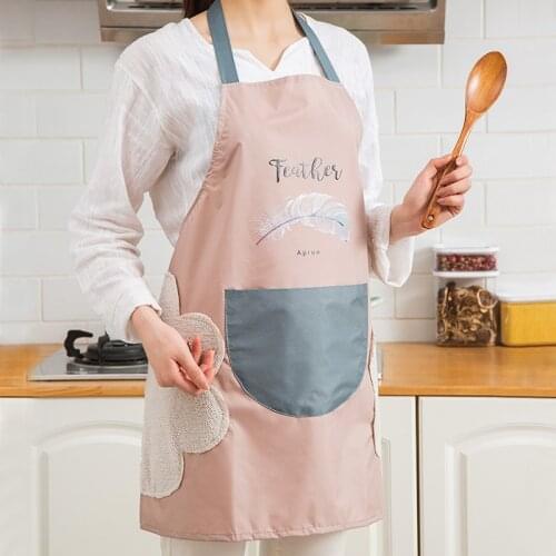 Kitchen Aprons for Women Men Household Aprons for Kitchen Wipeable Waterproof Oil-Proof tablier cuisine femme Baking Accessories