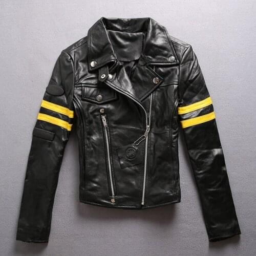 Factory 2020 New Women Black Genuine Leather Jacket Real Sheepskin Female Short Slim Fit Leather Motorcycle Jacket