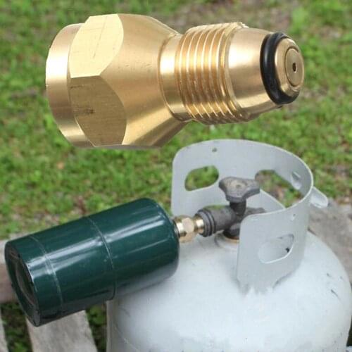 Outdoor Propane Refill Brass Adapter LP Gas 1 Lb Cylinder Tank Coupler Connector New Chic