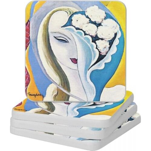 Layla Diatom Square Round Coaster Anti-Scald Cup Bonsai Mat Soap Toothbrush Pad Diameter 10cm