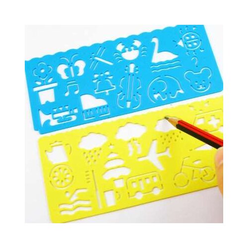 Paint Learning Notebook Cartoon Pattern Ruler Graphic Drawing Tool Board Plastic Unisex Special Offer 2021
