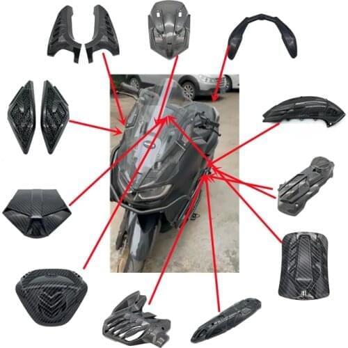 Modified motorcycle all new nmax2020 nmax2021 nmax155 imitation carbon fiber body part cover guard for yamaha nmax155 2020 2021