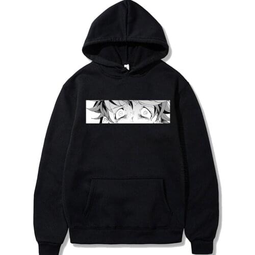 Promised Neverland Emma Norman Ray Hoodies Men Hoodie Graphic Japanese Anime Streetwear Hip Hop Top Male