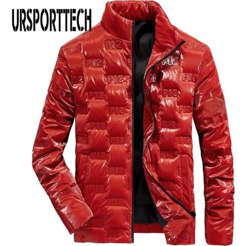 2020 New Winter Jacket Men Thick Casual Solid Color Bright Duck Down Parka Coat Slim Warm Waterproof Down Jacket Male Clothing