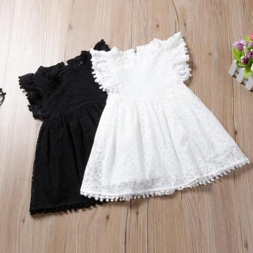 New Arrival Autumn Dresses Children Girl Summer O-Neck Cotton Stitching Sleeveless Clothes Lace Mesh Hollow Princess Dress