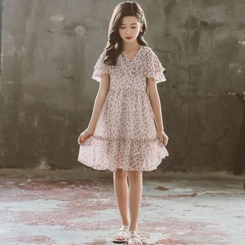 4 To 16 Years Teenager Girls Princess Dresses Summer 2021 New FashionCostumes Kids Clothes Children Dress Pink Holiday Clothing