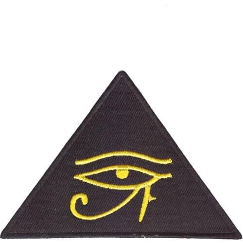 Suitable for all kinds of Clothes patch Eye of horus biker symbol embroidered iron on or sew on patch